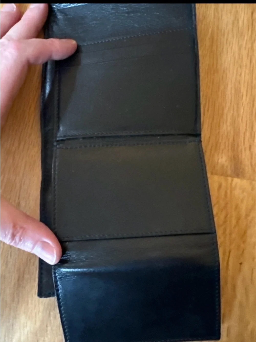 CELINE Black Leather wallet Hedi Slimane
